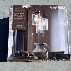 New in box never used 3 pendant oil rubbed bronze pendant light